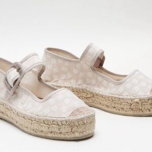 Free People Surfside Mary Jane Cream Espadrille Platform Shoes